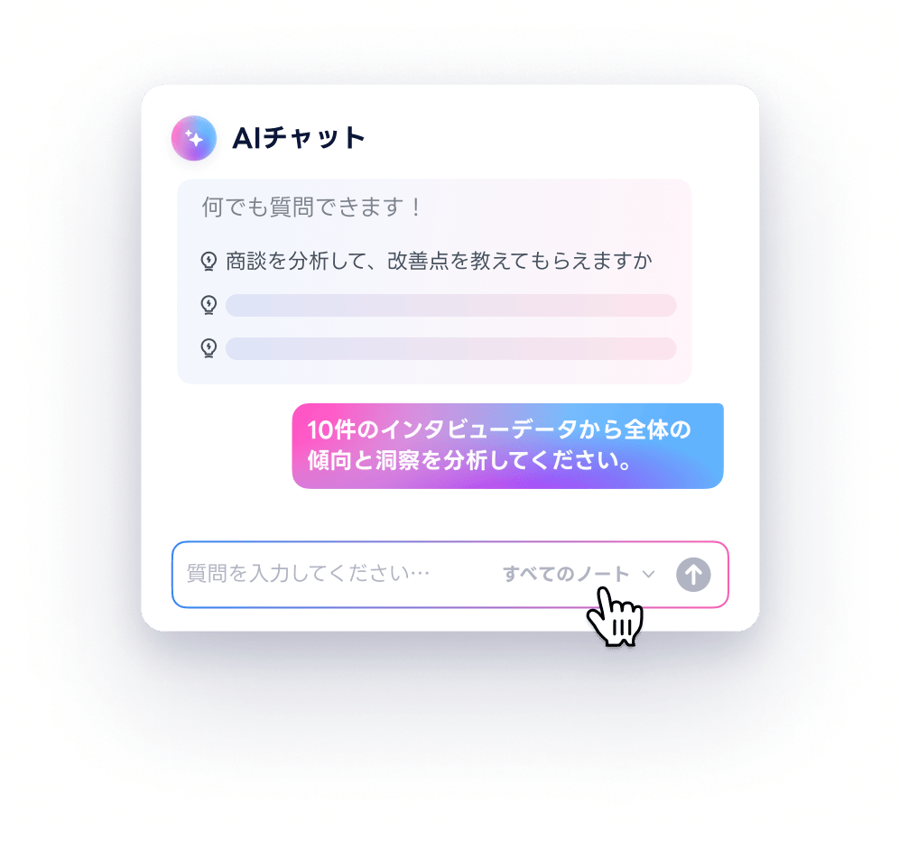 AIに聞くだけで、�答えが見つかる