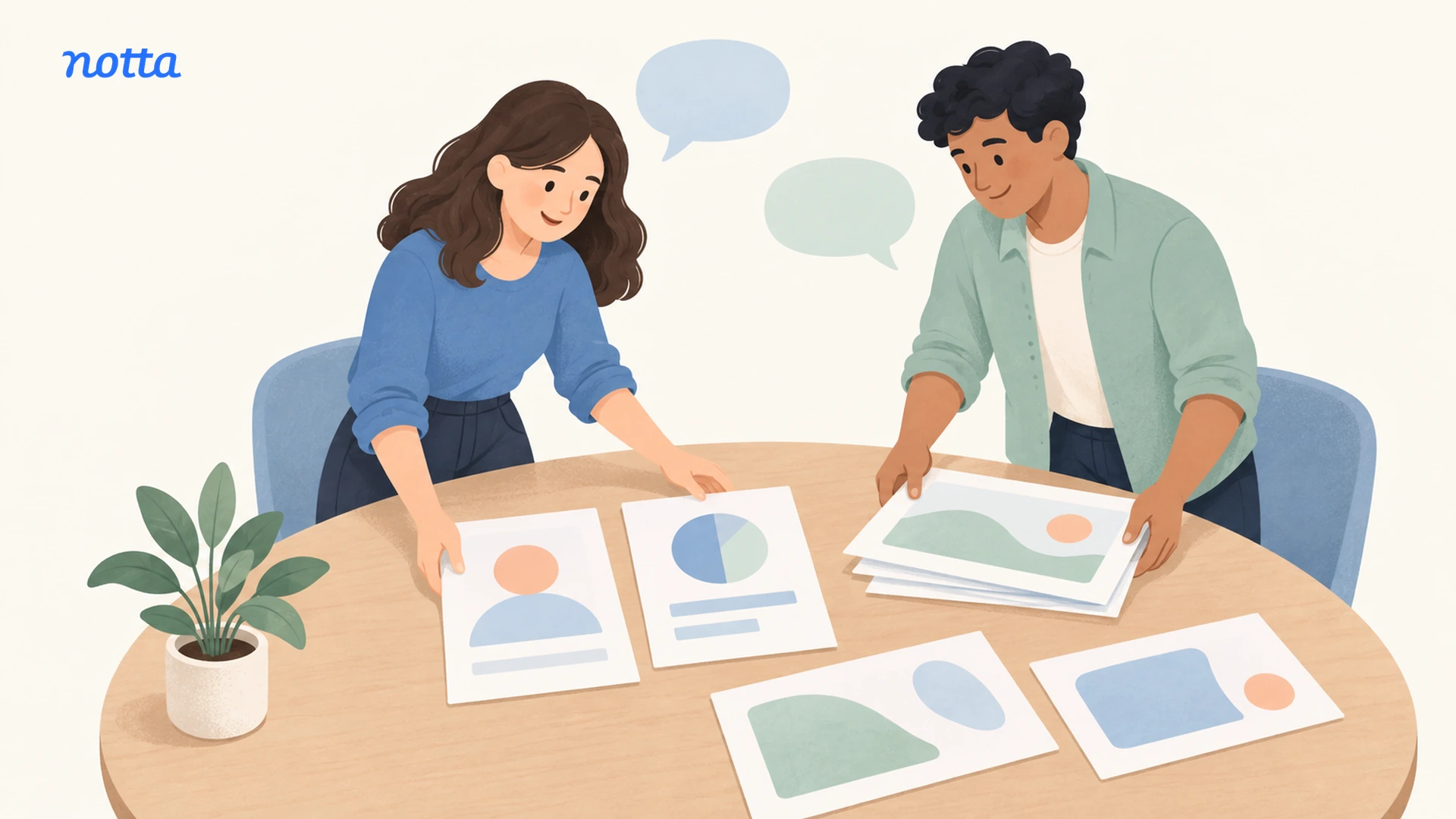 Des échanges en agence transformés en briefs client, rapports et ébauches de présentations