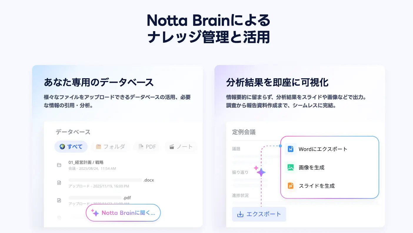 Notta Brain ナレッジ管理