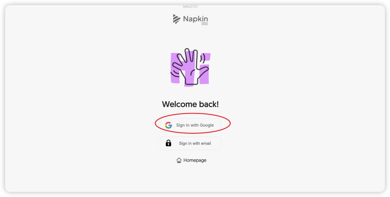 Sign in with Google