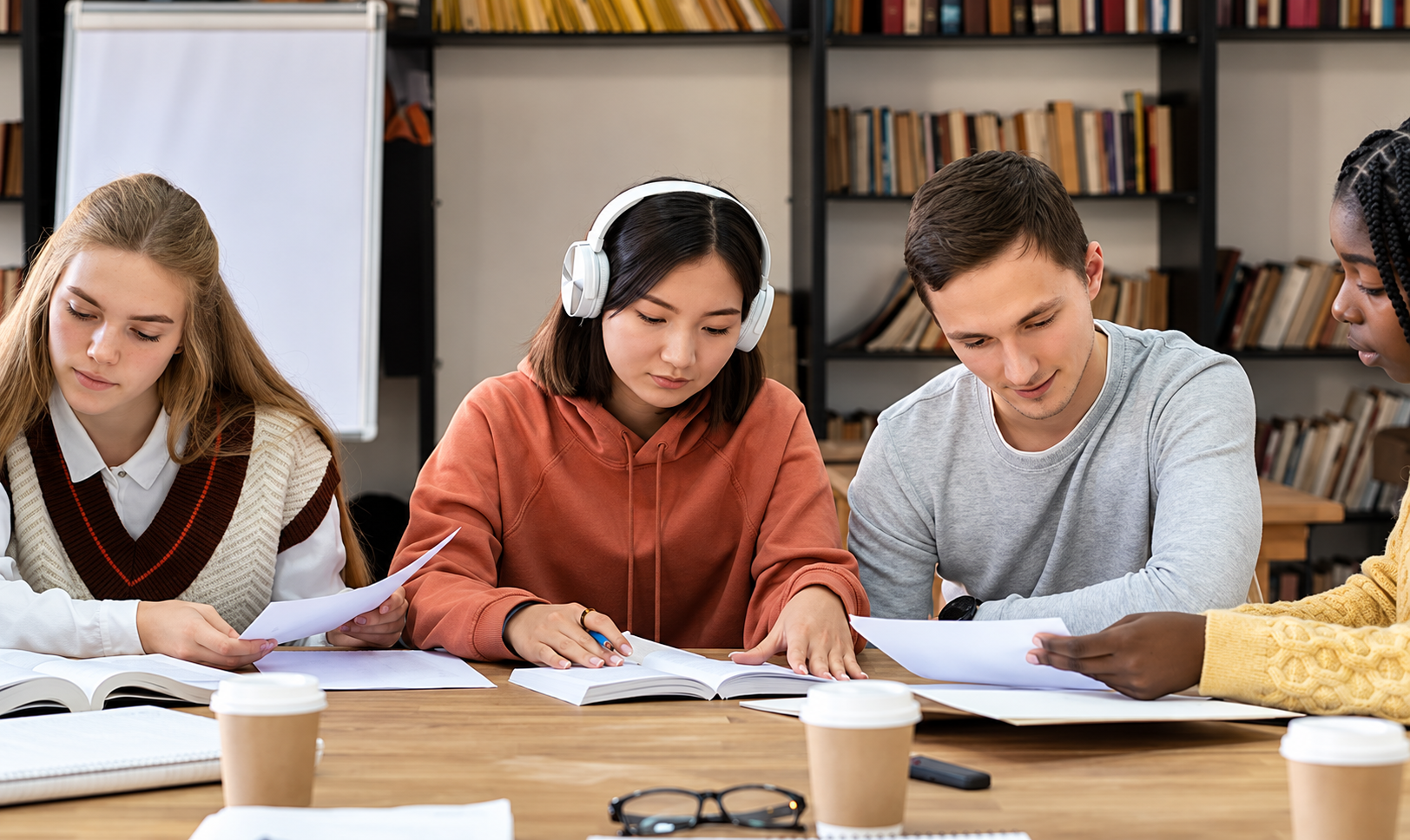Students learning together