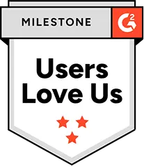 G2 users love us badge