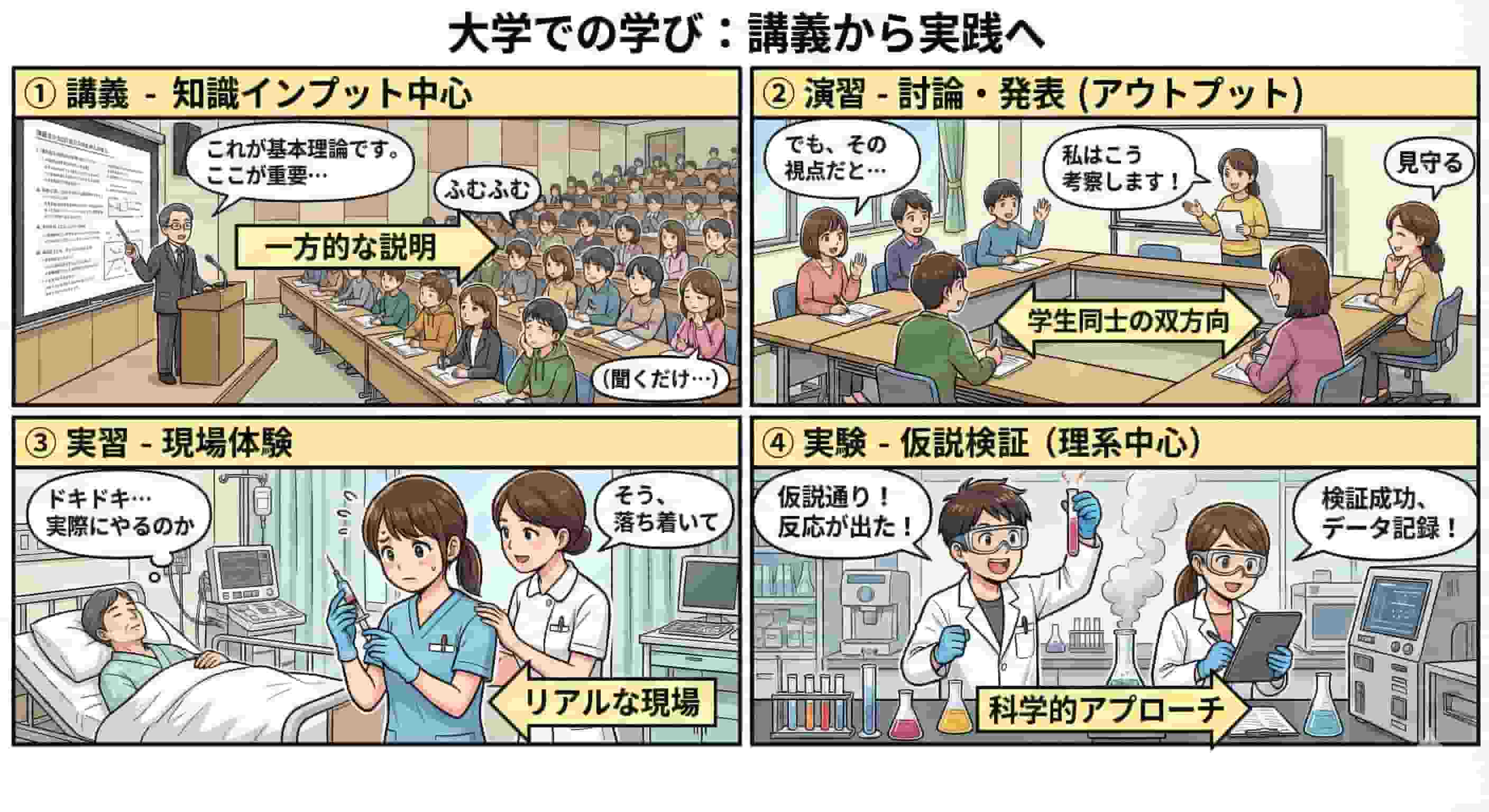 what-are-University-lectures 大学の講義とは?演習・実習・実験との違いとの違い