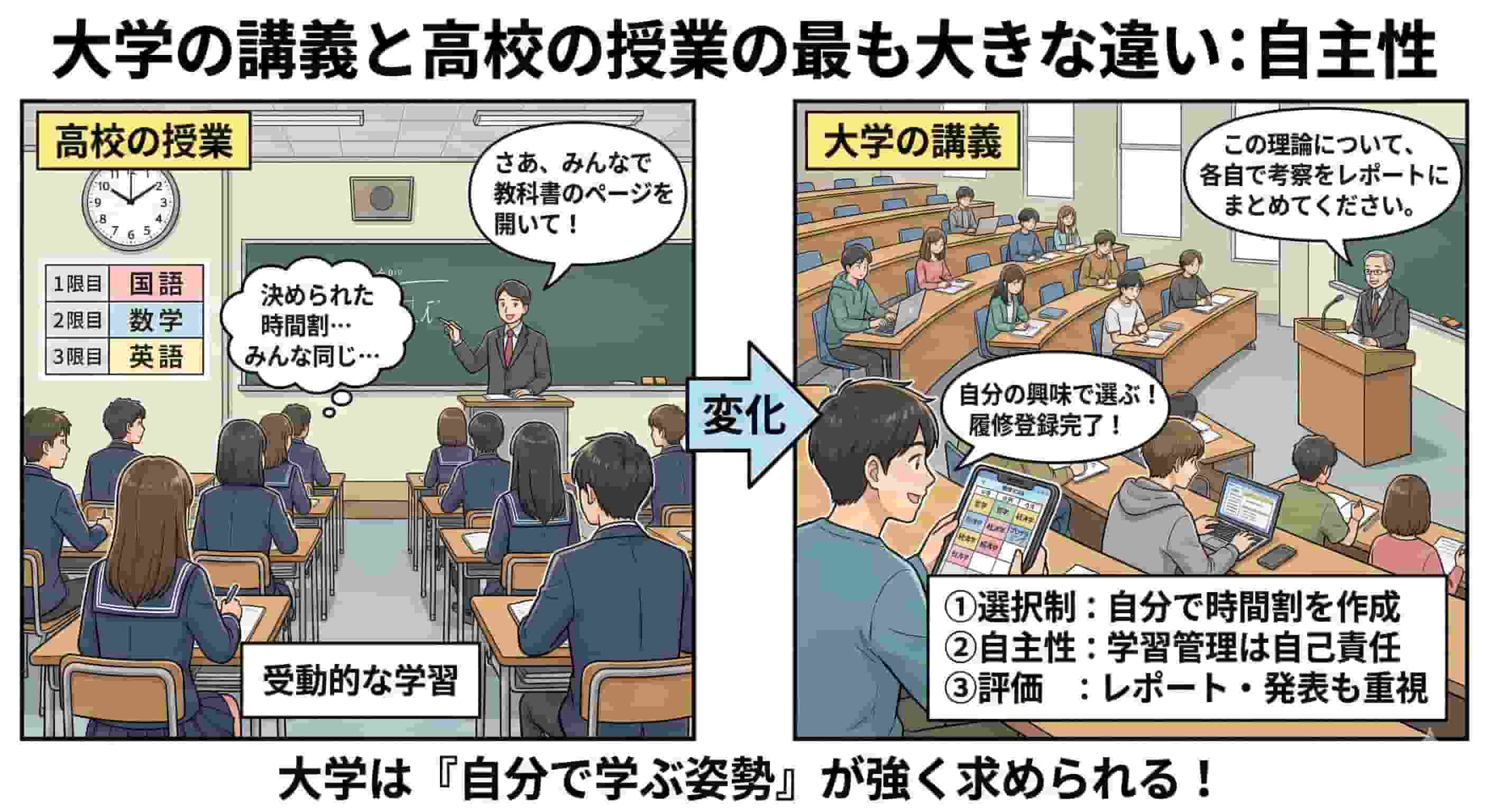 the-biggest-difference-between-university-lectures-and-high-school-classes 大学の講義と高校の授業の最も大きな違い」