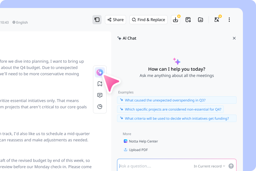 Record or upload your meeting