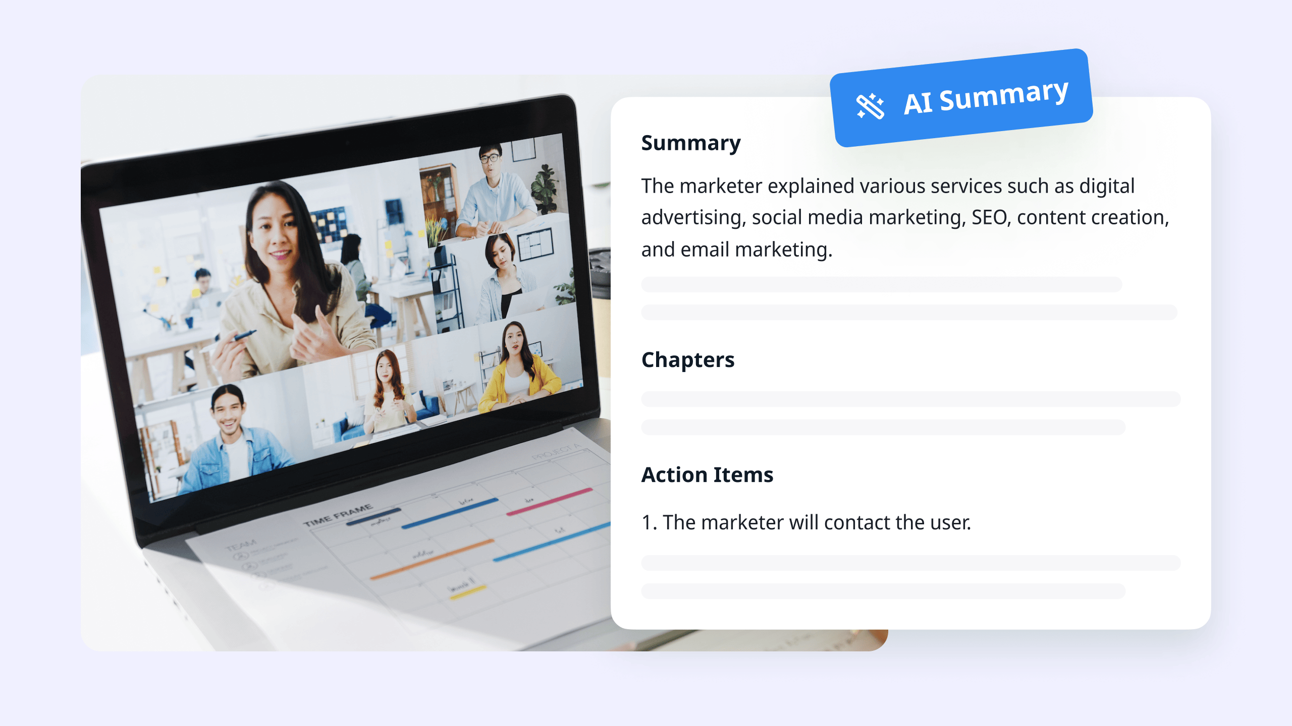 Marketing meetings transcription