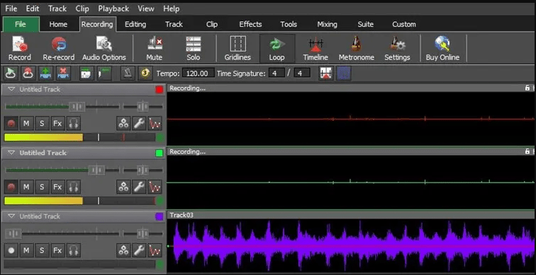 A multi-track audio recorder