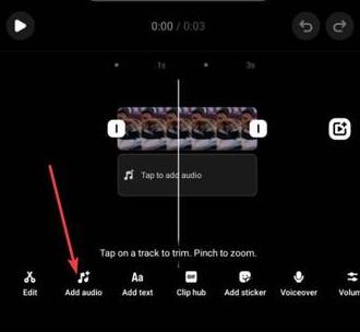add audio to Reels