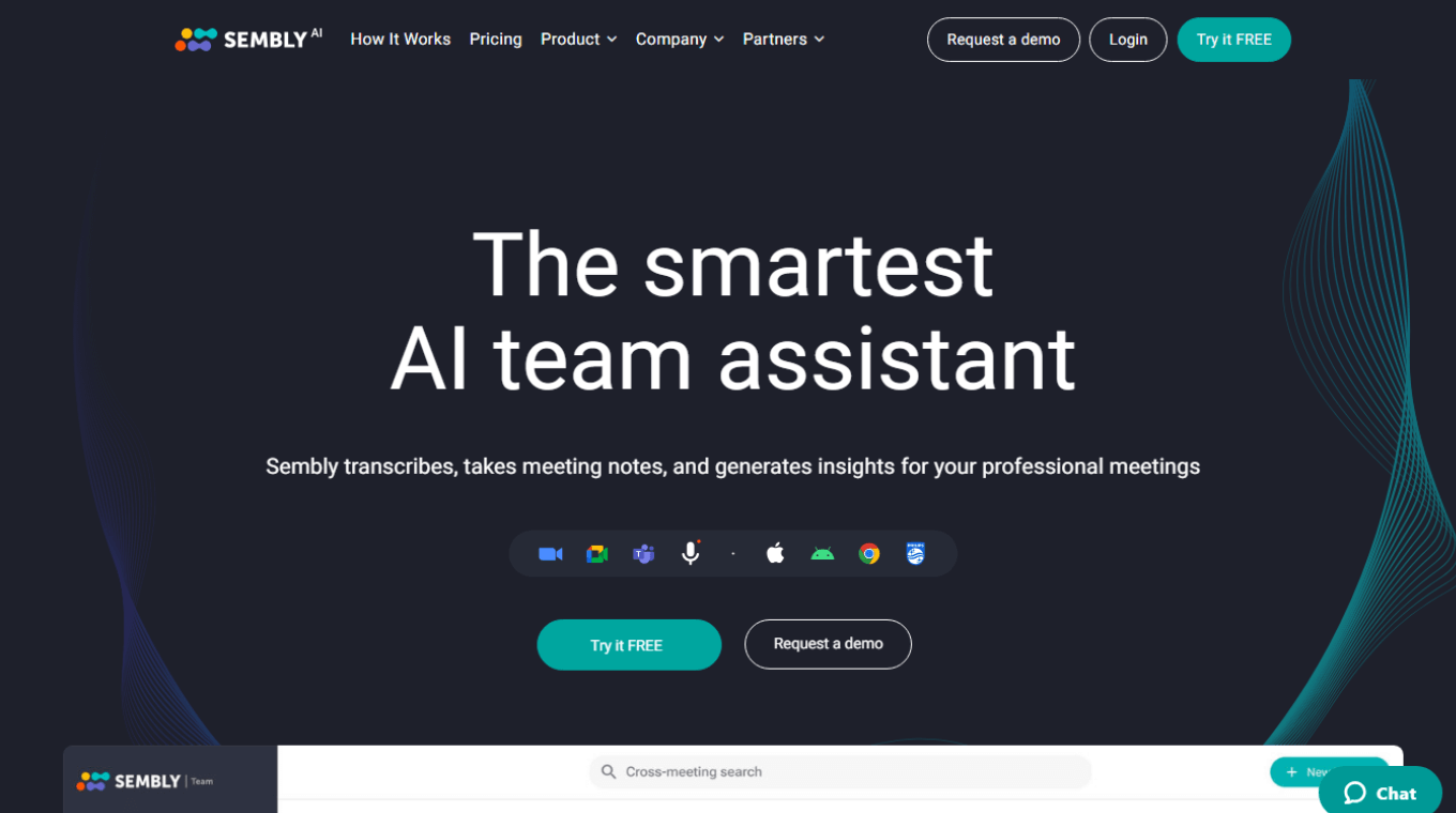 Assistente di team intelligente Sembly AI