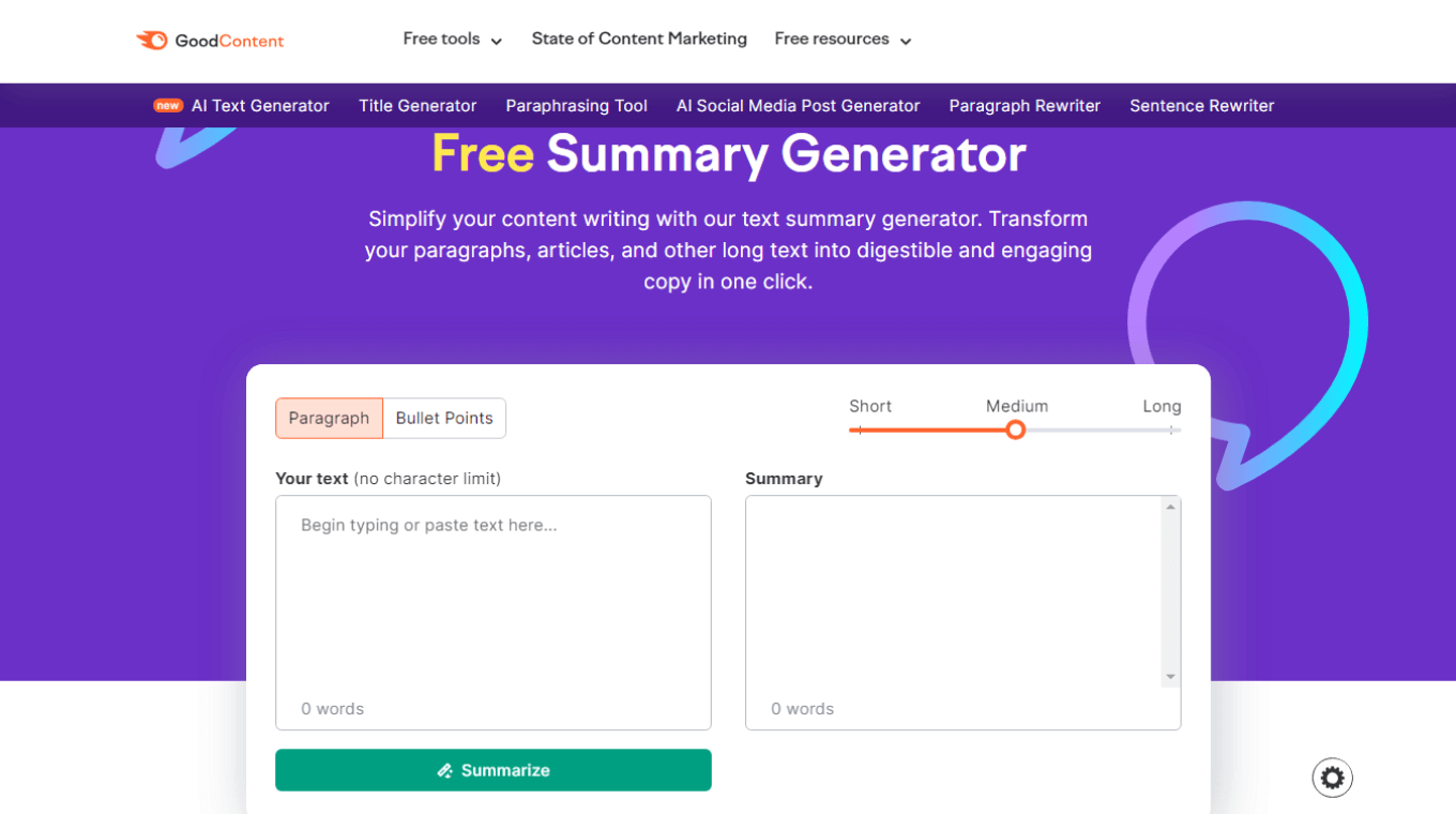 Semrush AI Summarizer