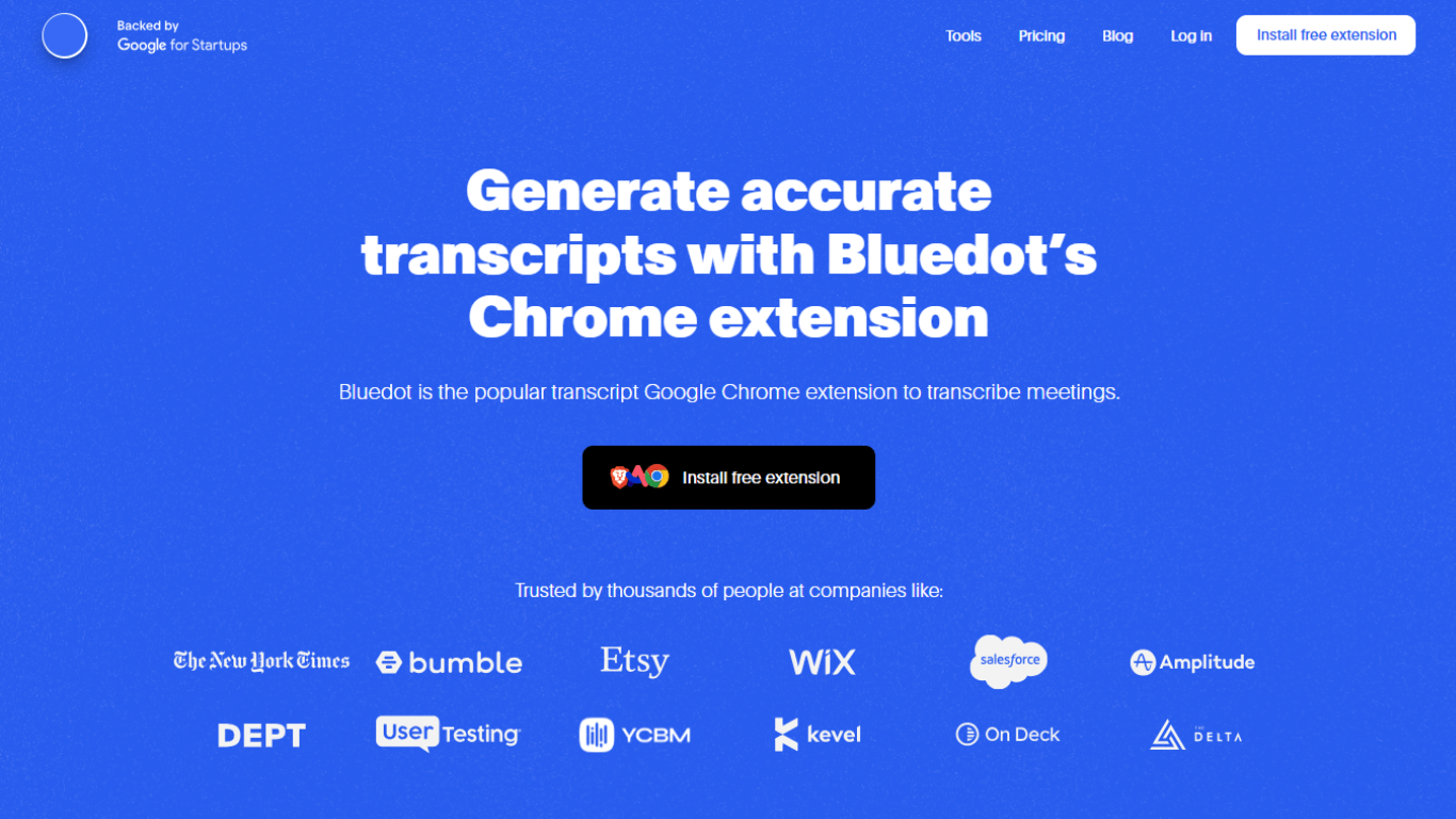 Bluedot Chrome extension