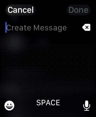 Open the message app to start dictating