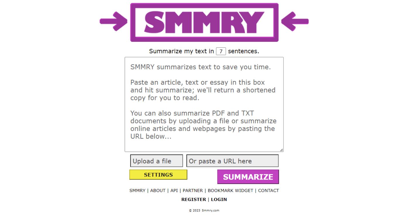 SMMRY summary generator