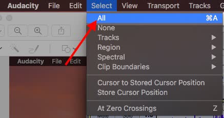Click Select > Select All