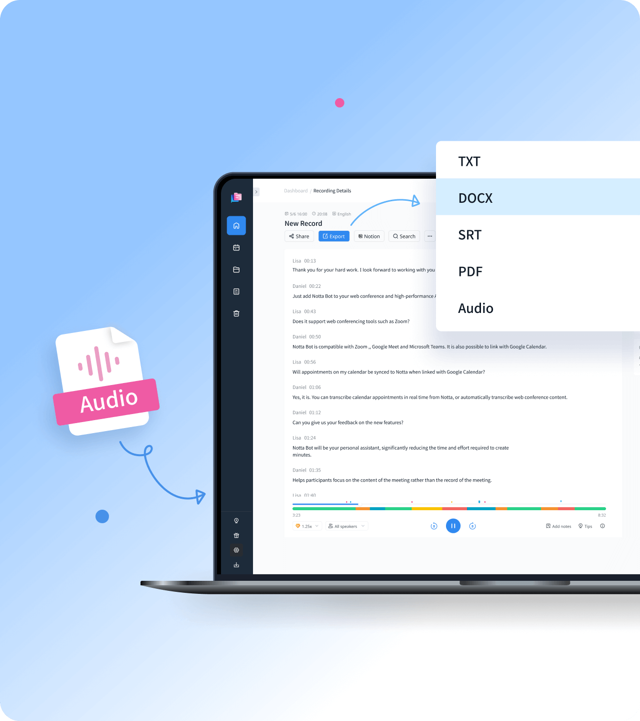 Convert Audio Files to Text Fast & AIPowered