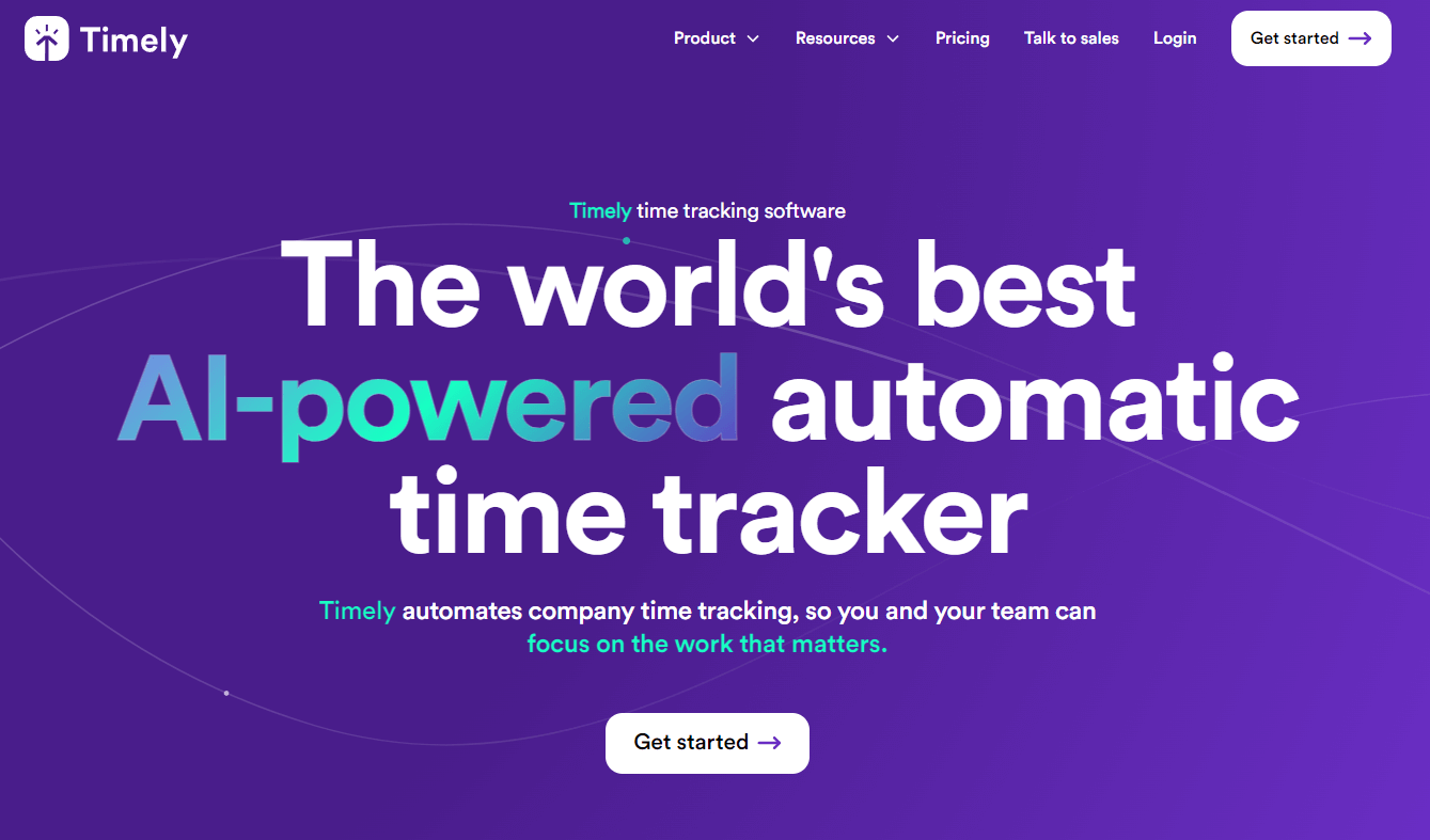 Automate your time tracking with Timely AI