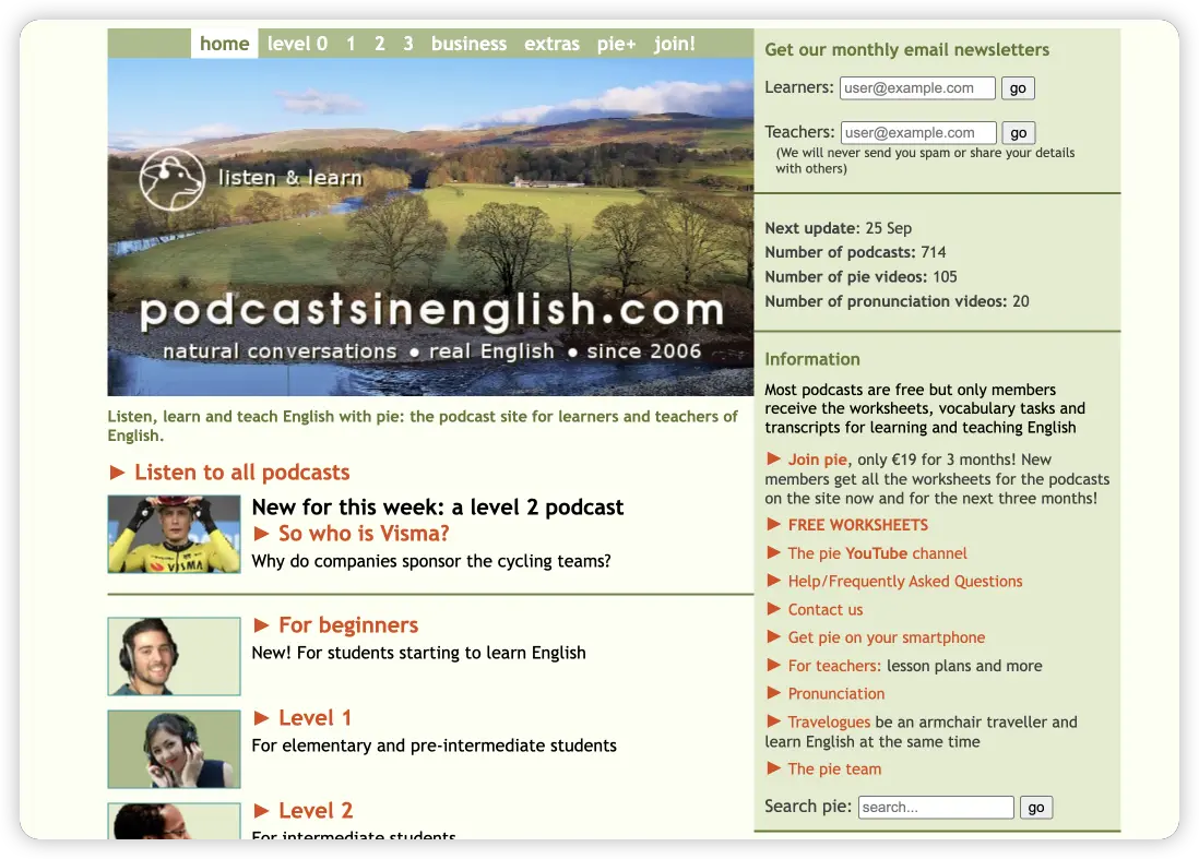 Podcasts in English