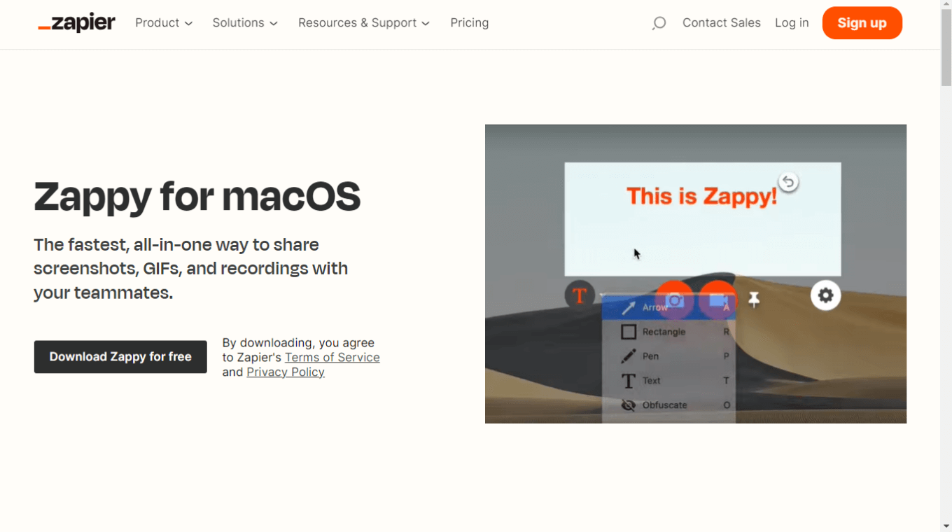 Zappy screen recorder by Zapier