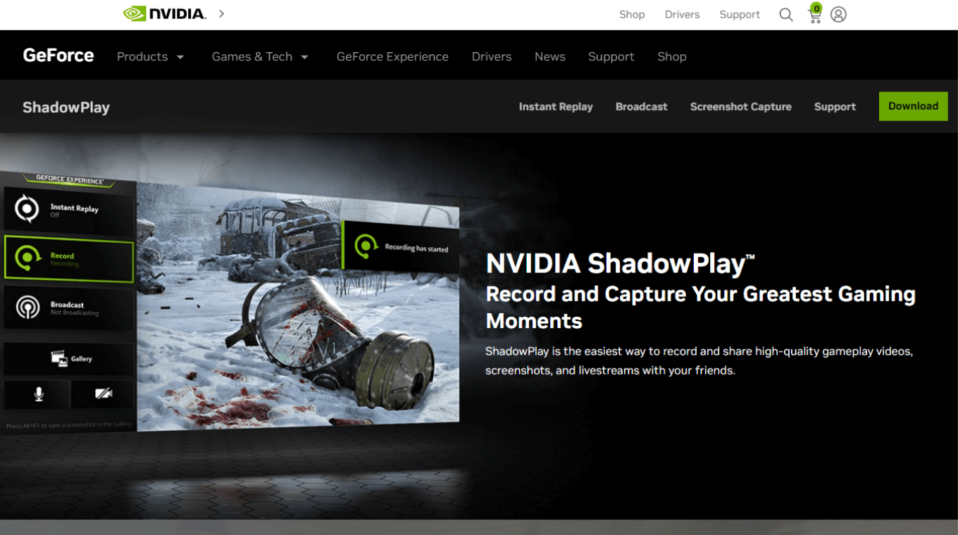 Nvidia ShadowPlay for recording games