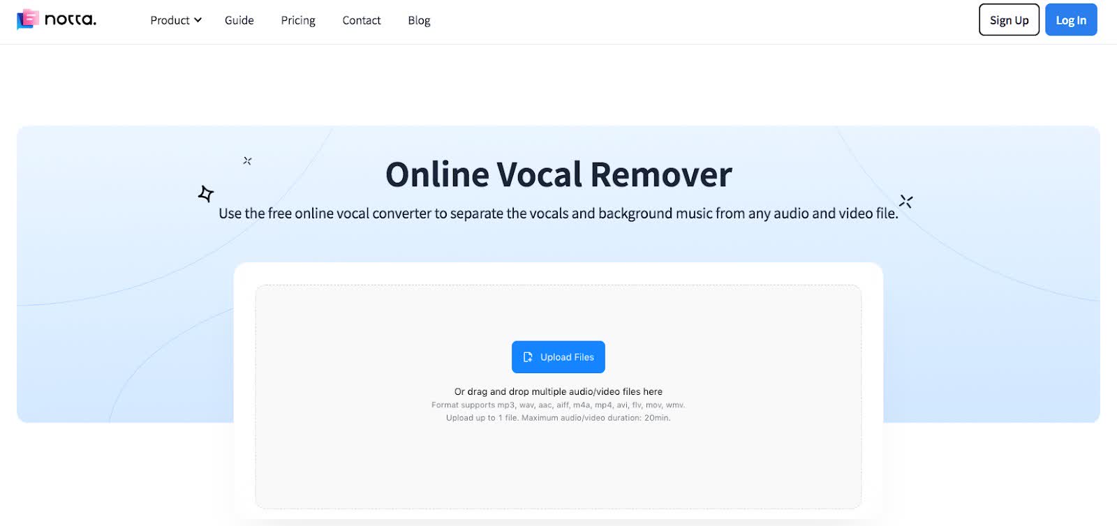 Notta Vocal Remover