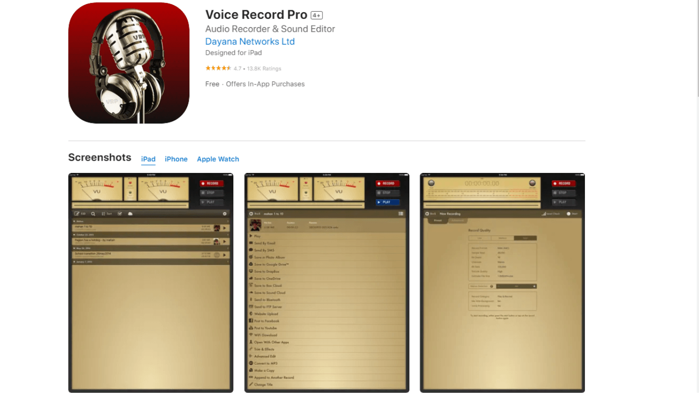 Voice Record Pro s funkcemi pro poznámky