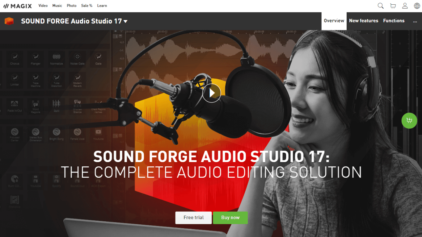 SOUND FORGE Audio Studio 17 pro podcastery