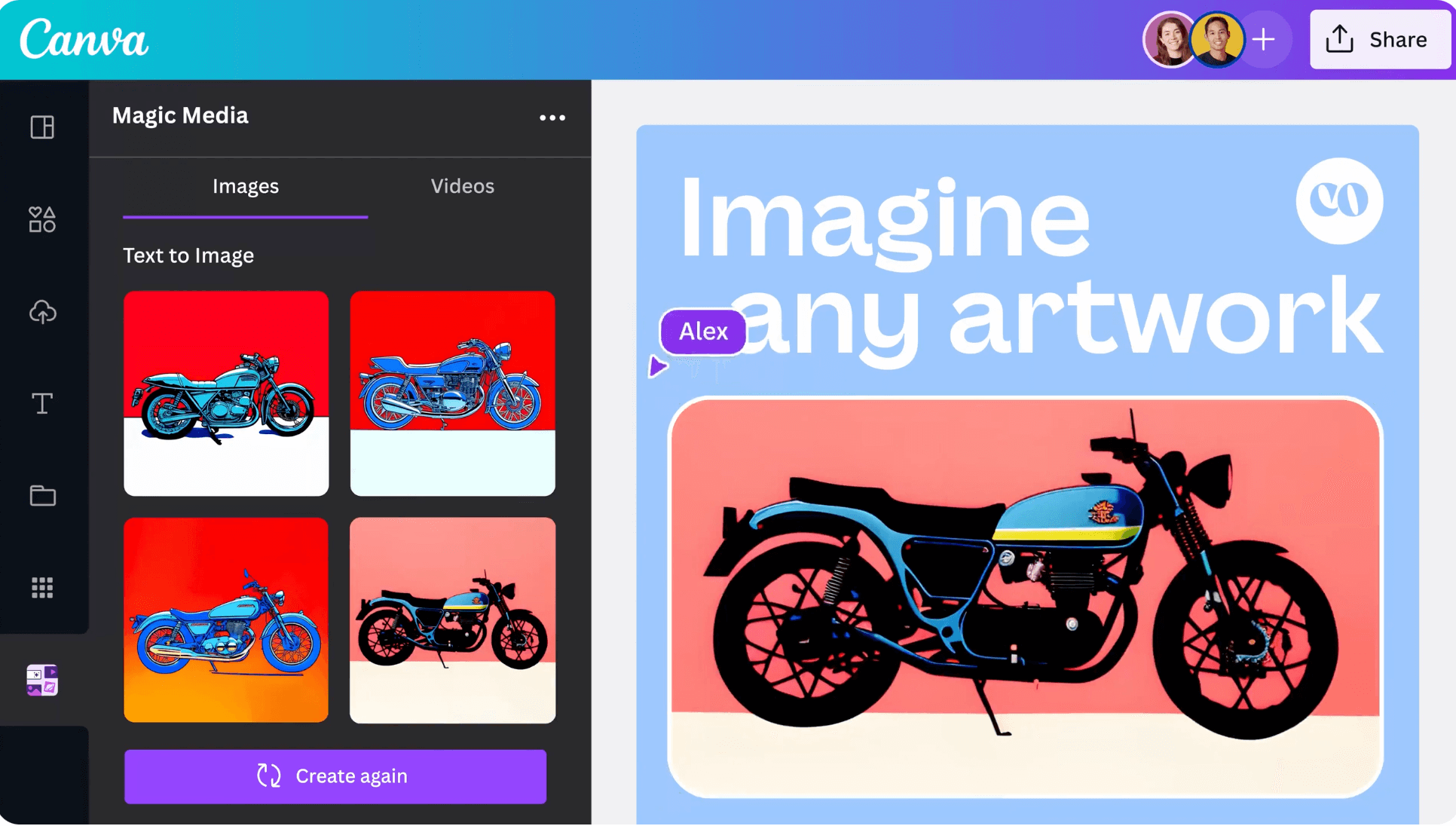 Canva AI art generator