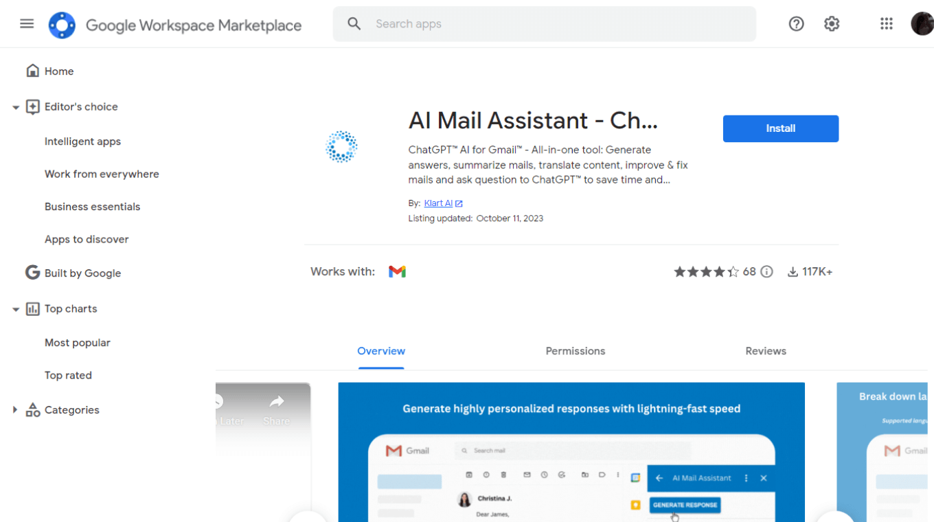 AI Mail Assistant to summarize Gmail conversations