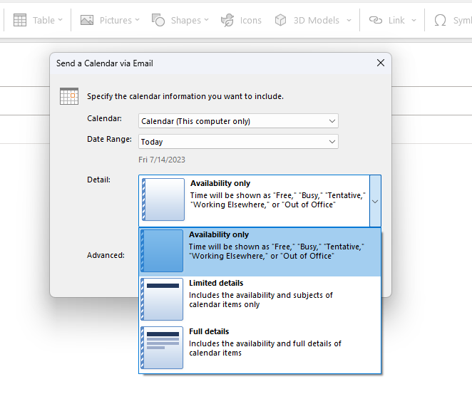 choose optionsf or what users can see