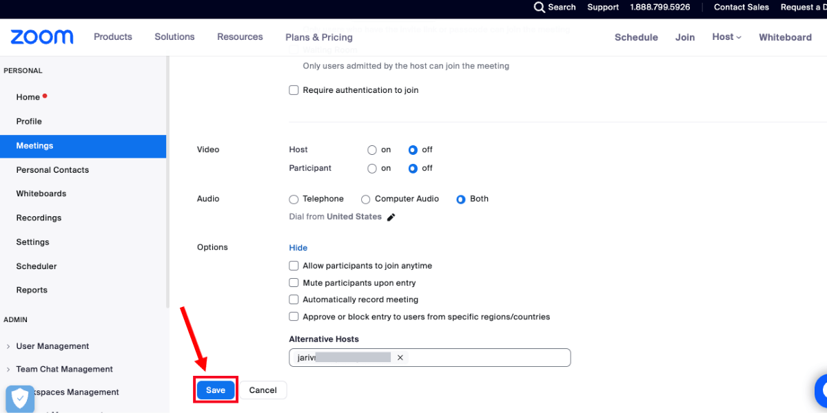 click save to add alternative hosts