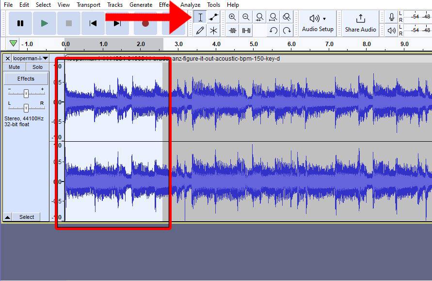 consider trimming areas of the clips in audacity