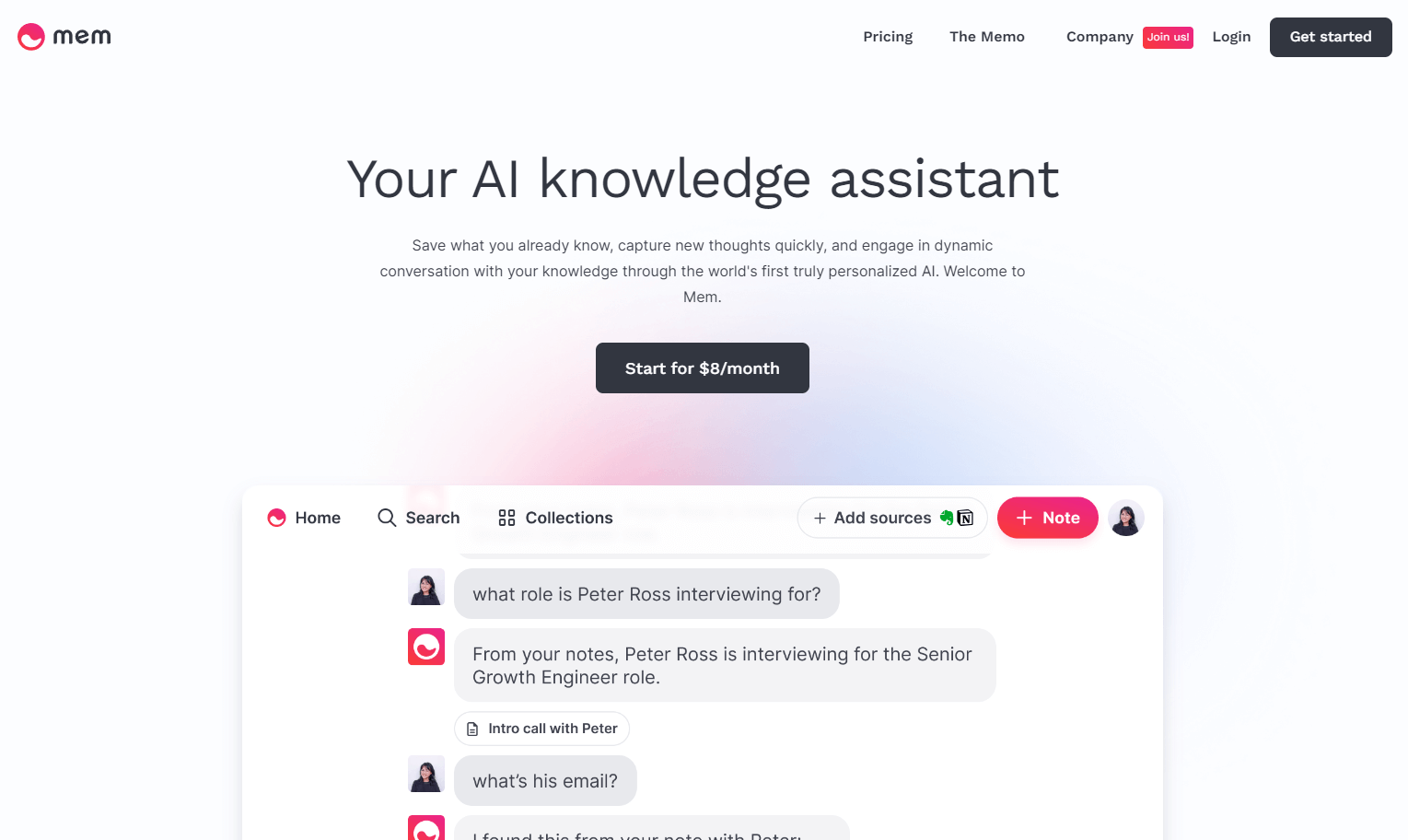 Create and interact with your personal knowledge base using AI