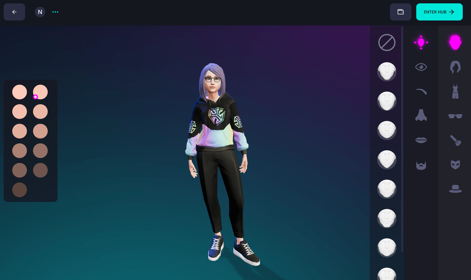 Creating a 3D female avatar with ReadyPlayerMe