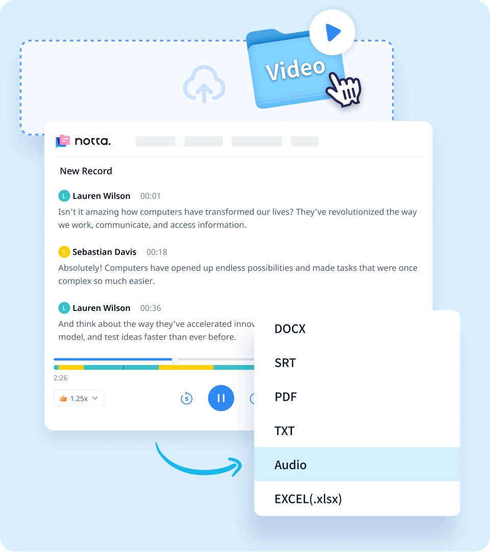 audio to text steps