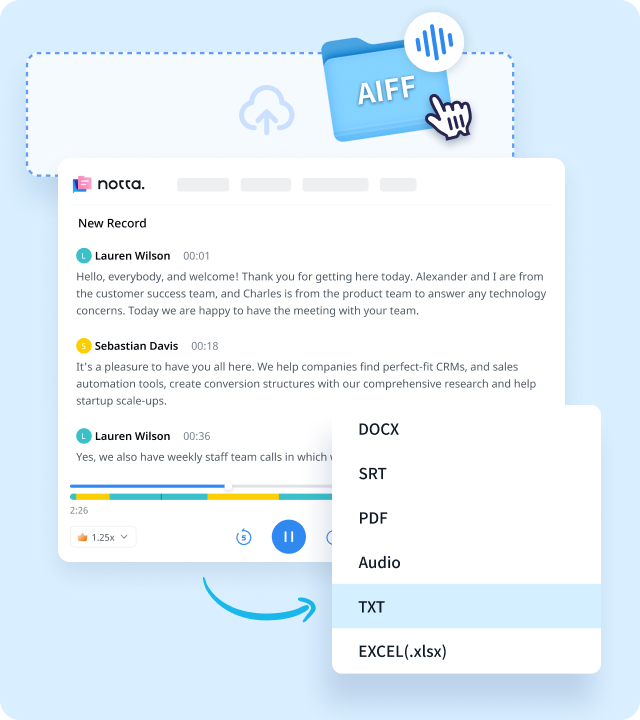 audio to text steps