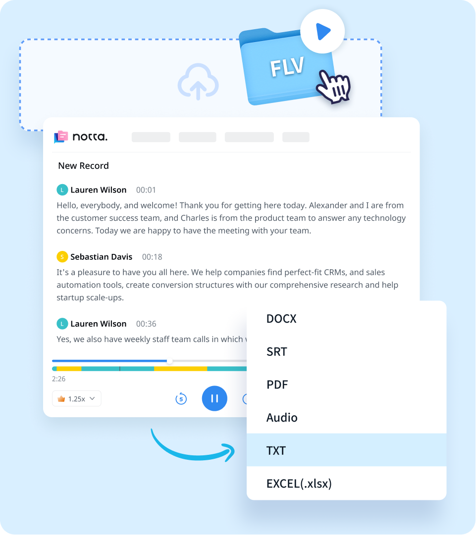audio to text steps