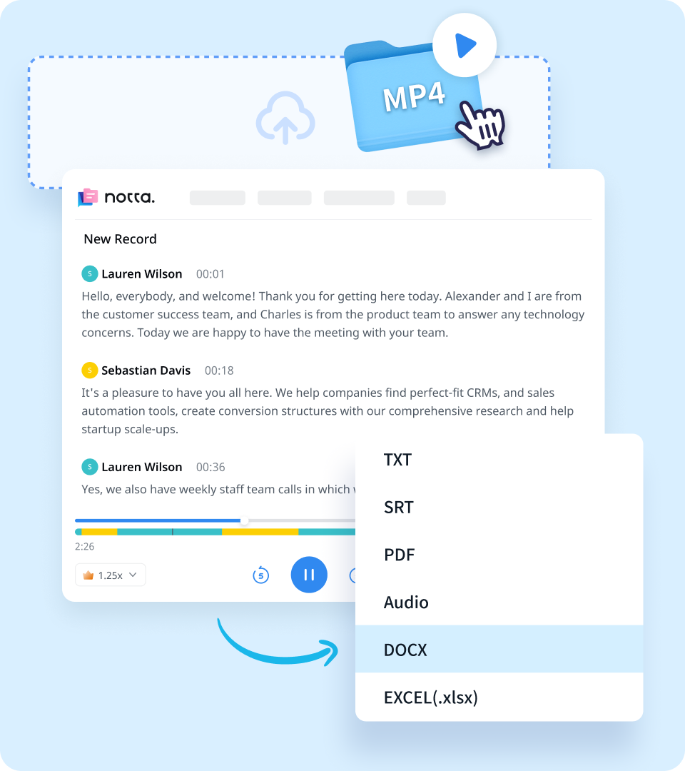 audio to text steps
