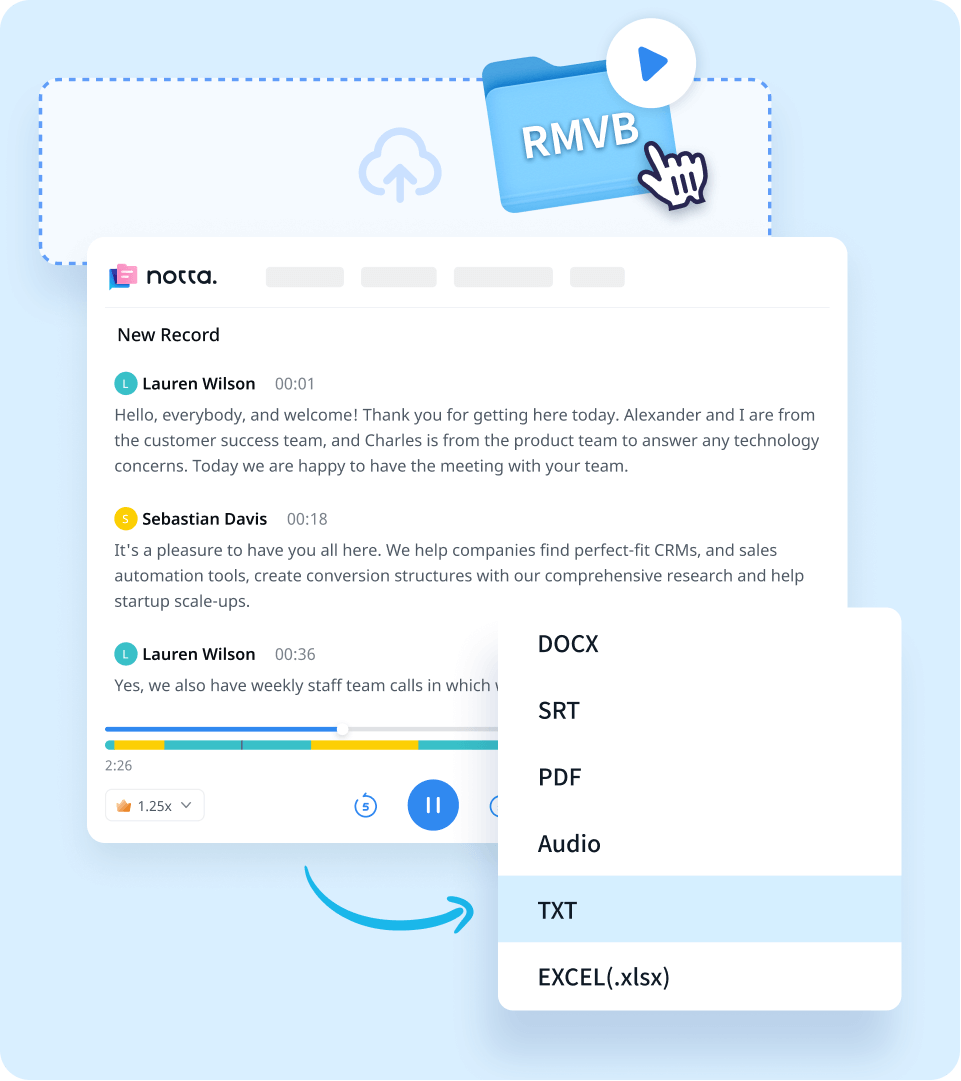 audio to text steps