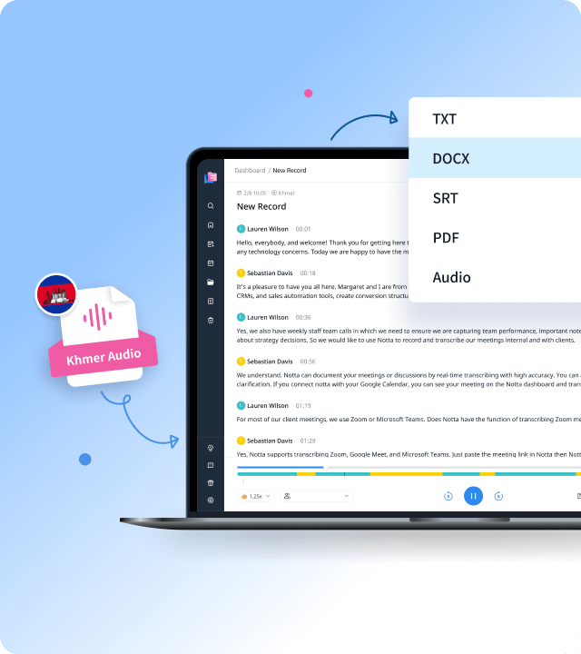 audio to text steps
