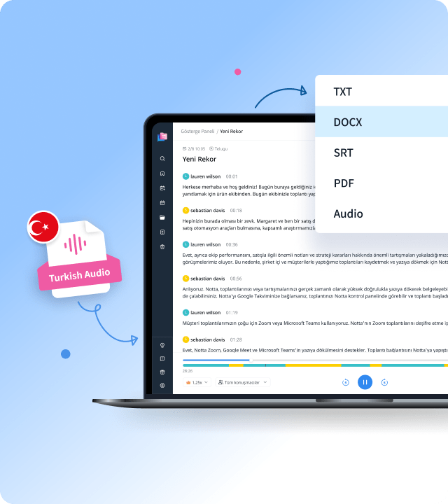 audio to text steps