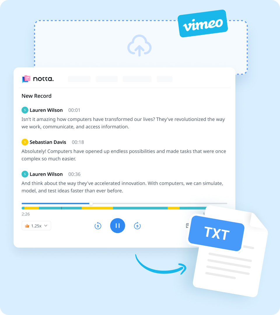 audio to text steps