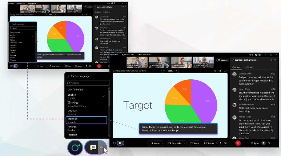 Webex AssistanのCC字幕