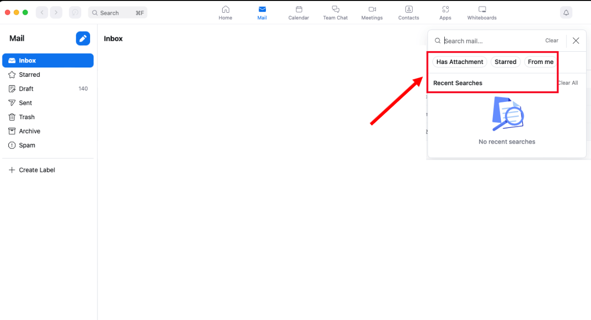 enter query and use search filters to refine search