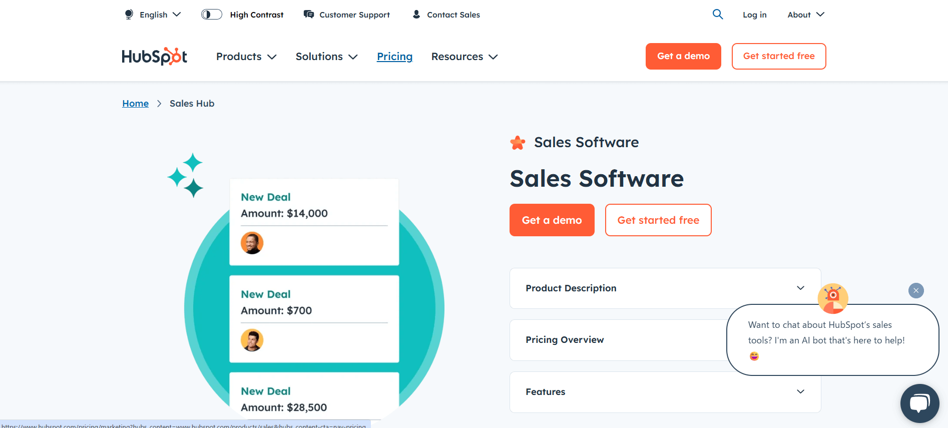 hubSpot Saleshub