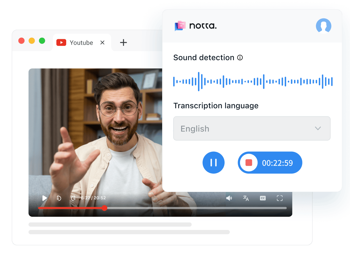 transcribe audio from web page
