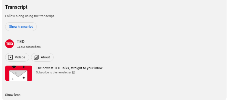get accurate YouTube transcripts