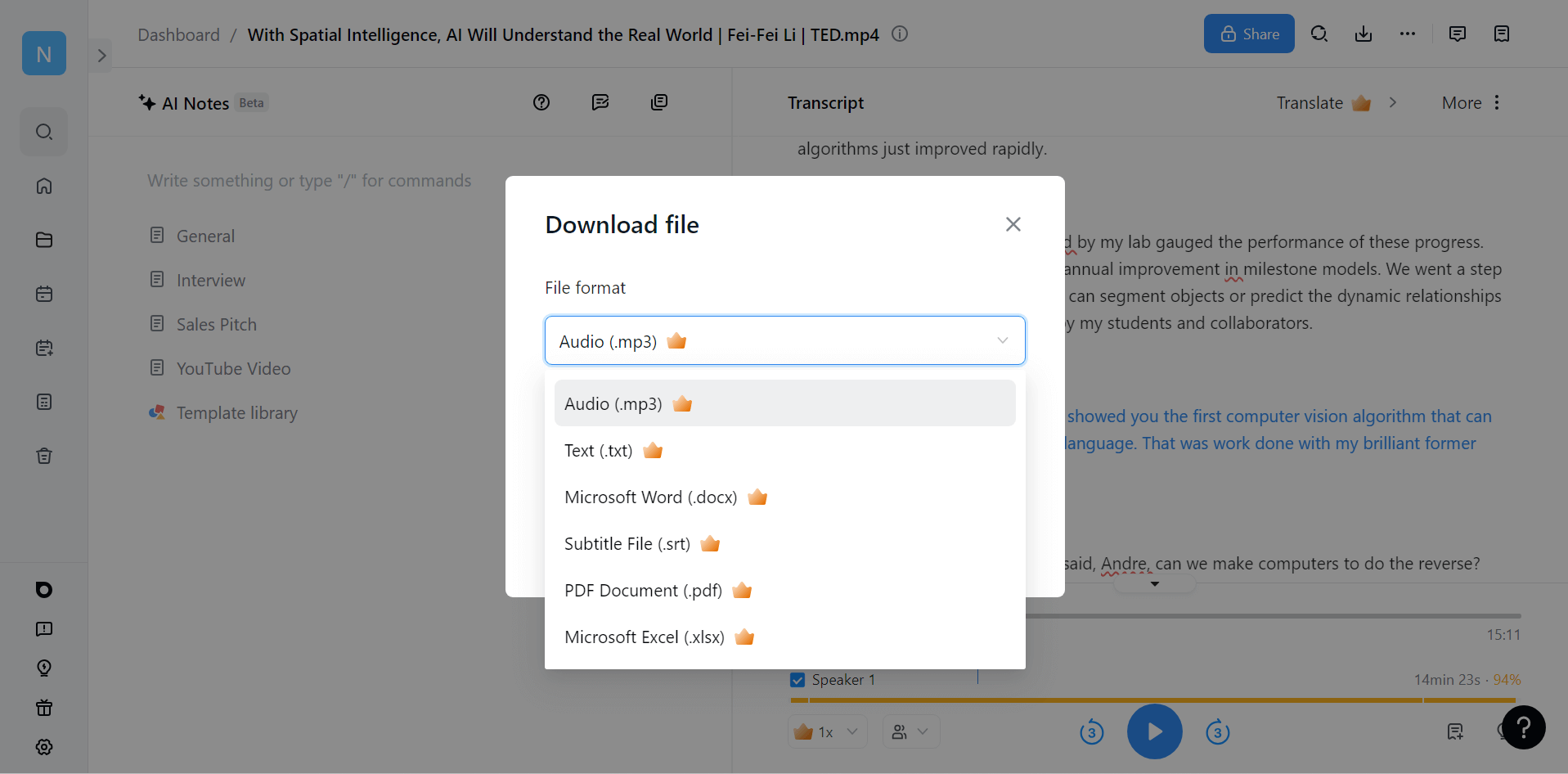 get accurate YouTube transcripts
