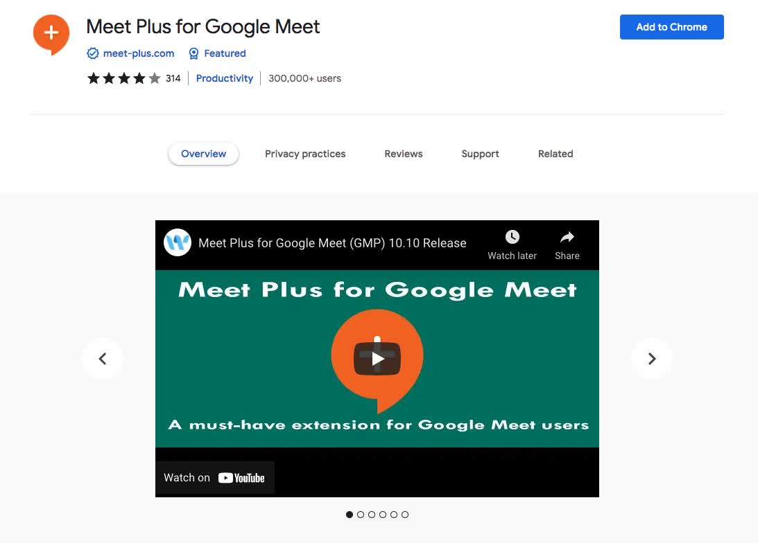 Meet Plus for Google Meet