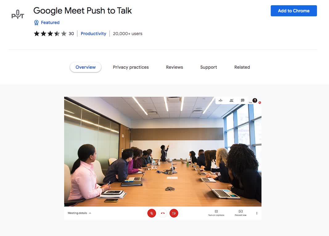 Google Meet Push-To-Talk