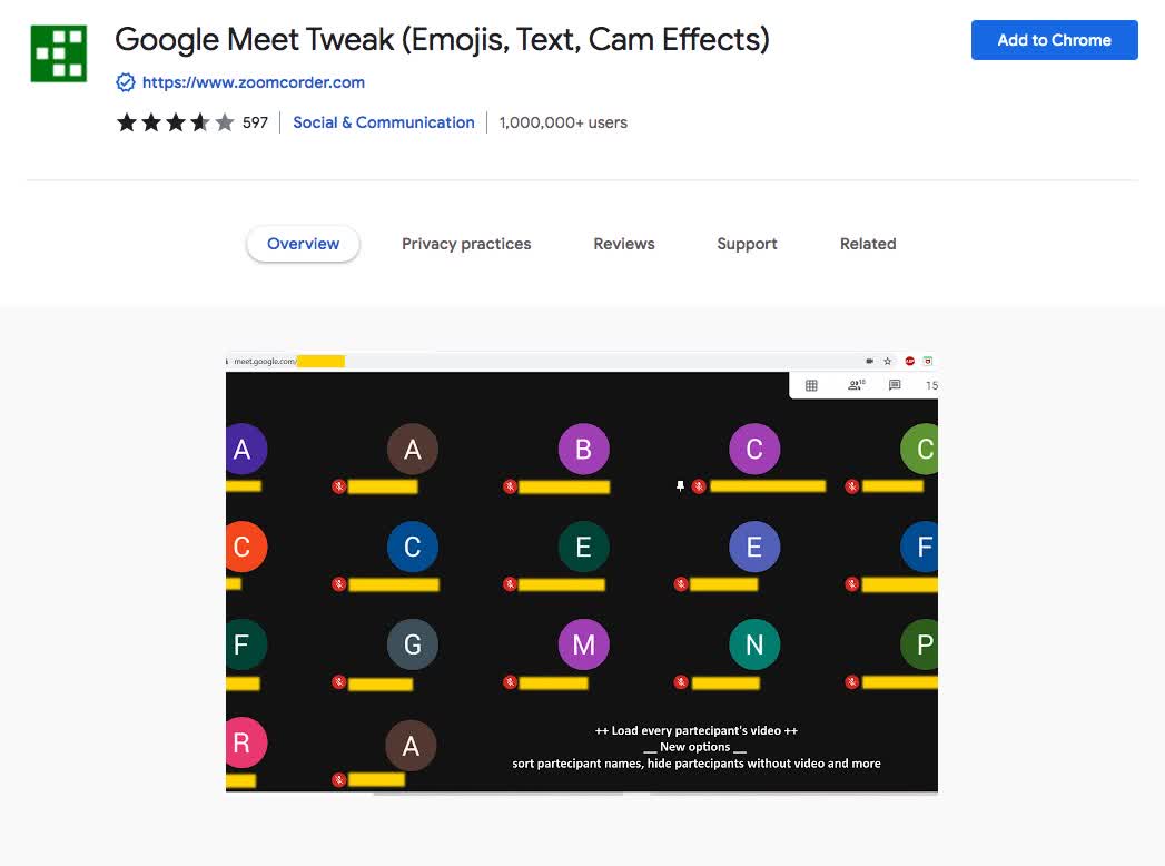 Google Meet Tweak